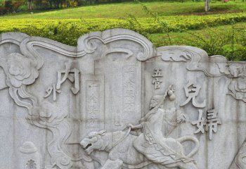 孫思邈雕塑-公園學院古代醫學名人孫思邈大理石浮雕