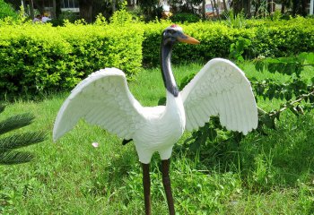 丹頂鶴雕塑-公園玻璃鋼大型景觀(guān)裝飾品丹頂鶴雕塑