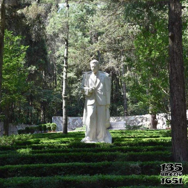 聶耳雕塑-公園名人作曲家漢白玉石雕聶耳雕塑