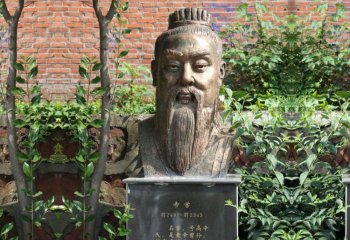 帝嚳雕塑-公園名人歷史人物上古帝王帝虞純銅頭胸雕塑