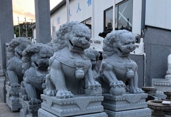 獅子雕塑-酒店招財青石石雕獅子雕塑