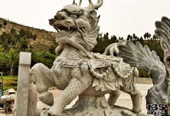 麒麟雕塑-戶(hù)外廣場(chǎng)大型動(dòng)物景觀(guān)-石雕神獸麒麟雕塑