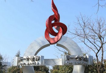 奧運(yùn)雕塑-戶外景觀創(chuàng)意抽象公園裝飾品奧運(yùn)雕塑