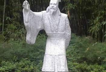 白居易雕塑-公園創(chuàng)意漢白玉歷史名人白居易雕塑