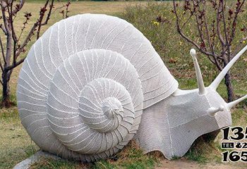 蝸牛雕塑-公園擺放的砂石石雕創意蝸牛雕塑