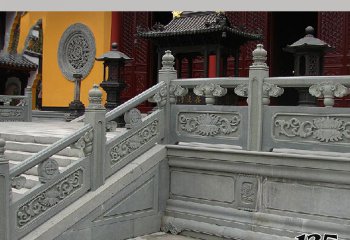 欄桿欄板雕塑-寺院景觀(guān)基底仿古青石雕刻花紋欄桿雕塑