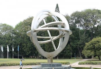 地球儀雕塑-公園創意鏤空抽象不銹鋼雕塑