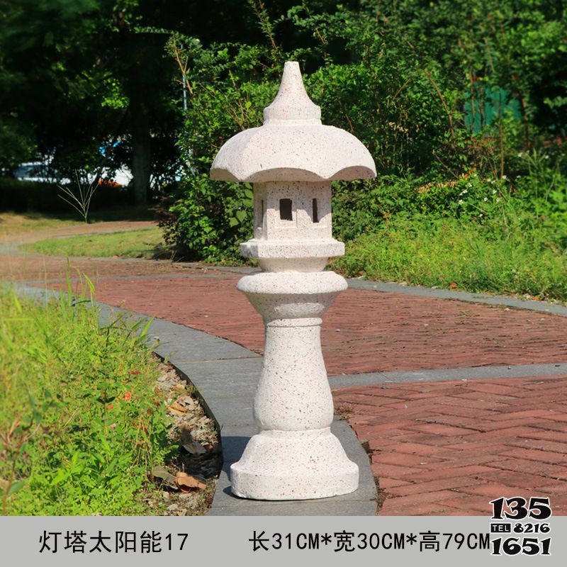 燈塔雕塑-太陽能擺件仿真落地燈裝飾戶外公園草坪景觀燈高清圖片