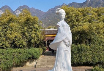 王昭君雕塑-景區園林歷史名人古代美女王昭君漢白玉石雕像