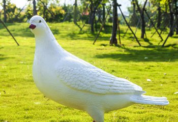 鴿子雕塑-草坪公園仿真動物玻璃鋼鴿子雕塑