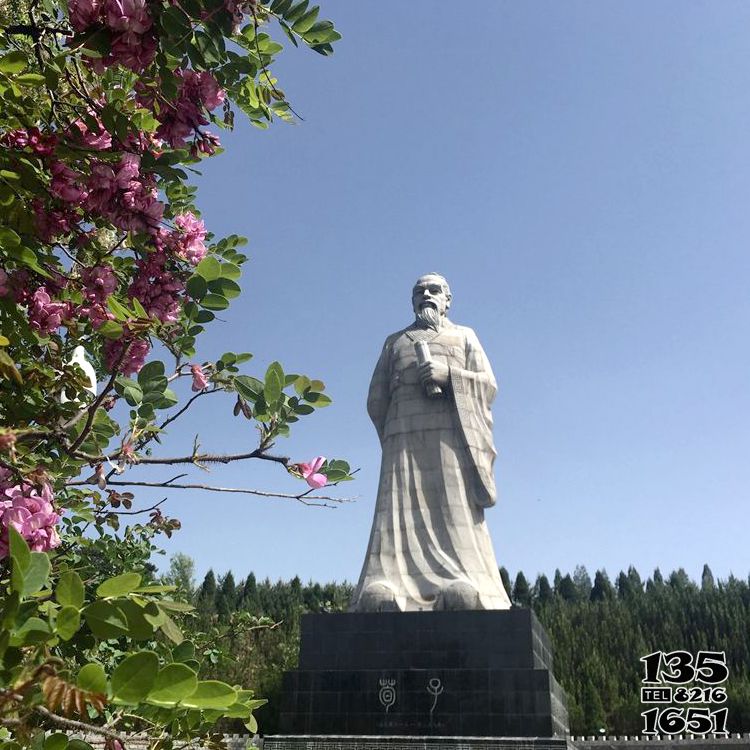 荀子石雕像-校園中國(guó)古代（戰(zhàn)國(guó)時(shí)期）著名思想家教育家荀子石雕高清圖片