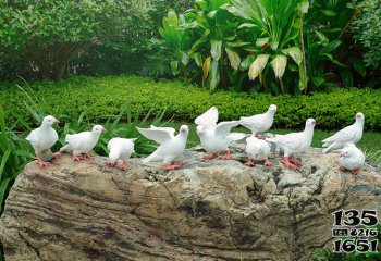 鴿子雕塑- 公園街道仿真動(dòng)物園林景觀創(chuàng)意玻璃鋼鴿子雕塑