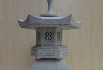 石燈雕塑-日式園林景觀(guān)寺院仿古石燈塔