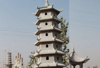 佛塔雕塑-園林青石仿古多層寶塔景觀(guān)-石雕