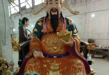 財(cái)神雕塑-招財(cái)進(jìn)寶財(cái)神銅雕寺廟供奉財(cái)神雕塑