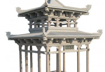 涼亭雕塑-仿古建大理石園林景觀(guān)多角涼亭雕塑