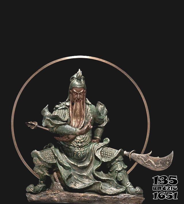 關(guān)公雕塑-公司開(kāi)業(yè)招財(cái)銅雕供奉佛像關(guān)公雕塑高清圖片