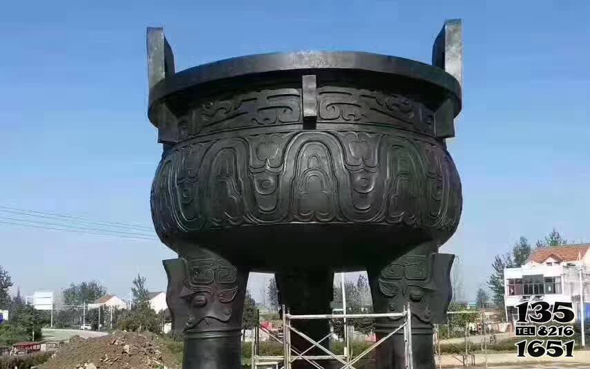 鼎雕塑-古代文物青銅器寺廟庭院大型鼎雕塑