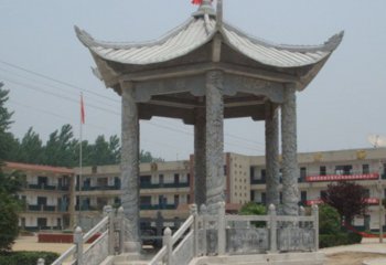 涼亭雕塑-學(xué)校操場擺放仿古建休息涼亭雕塑