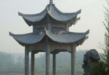 涼亭雕塑-公園湖觀(guān)賞臺(tái)擺放仿古建休閑涼亭雕塑