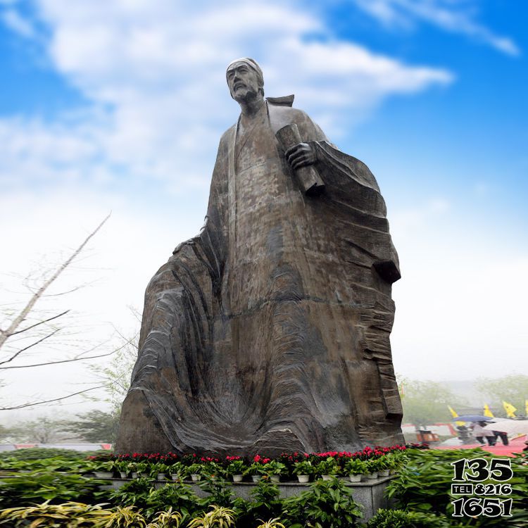 杜甫雕塑-大型景區景點歷史名人浮雕杜甫青石雕塑像高清圖片