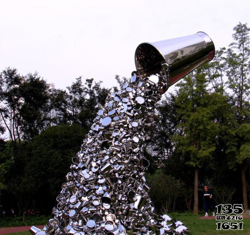 垃圾桶雕塑-創意不銹鋼公園垃圾桶雕塑