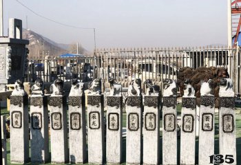 拴馬柱雕塑-公園廣場擺放大理石十二生肖動(dòng)物拴馬柱擺件