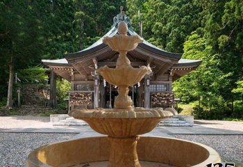 噴泉雕塑-三層噴泉公園戶(hù)外石雕噴泉雕塑