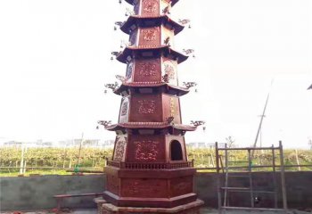 佛塔雕塑-道觀(guān)寺院戶(hù)外擺放鑄銅鑄造多層佛塔雕塑景觀(guān)