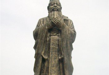 孔子雕塑-廣場(chǎng)學(xué)校孔子古代歷史名人銅雕塑景觀小品