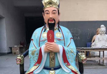 三官雕塑-戶(hù)外景區(qū)玻璃鋼樹(shù)脂神佛供奉三官雕塑