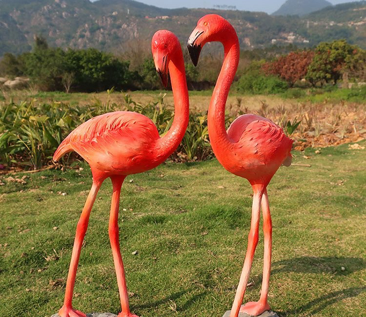 玻璃鋼仿真火烈鳥-玻璃鋼仿真火烈鳥公園動物雕塑