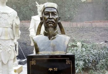 校園玻璃鋼仿銅畢昇頭像-玻璃鋼仿銅畢昇胸像 校園古代名人雕塑