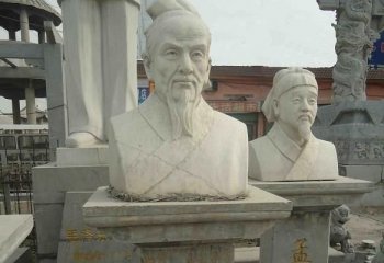 古代名人祖沖之頭像雕塑-校園名人祖沖之頭像石雕