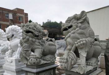 大理石獻(xiàn)錢(qián)獅南方獅子雕塑-大理石南方獅子獻(xiàn)錢(qián)獅雕塑