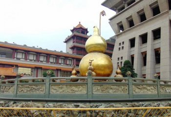 銅雕葫蘆公園景觀(guān)雕塑-景區(qū)公園葫蘆銅雕