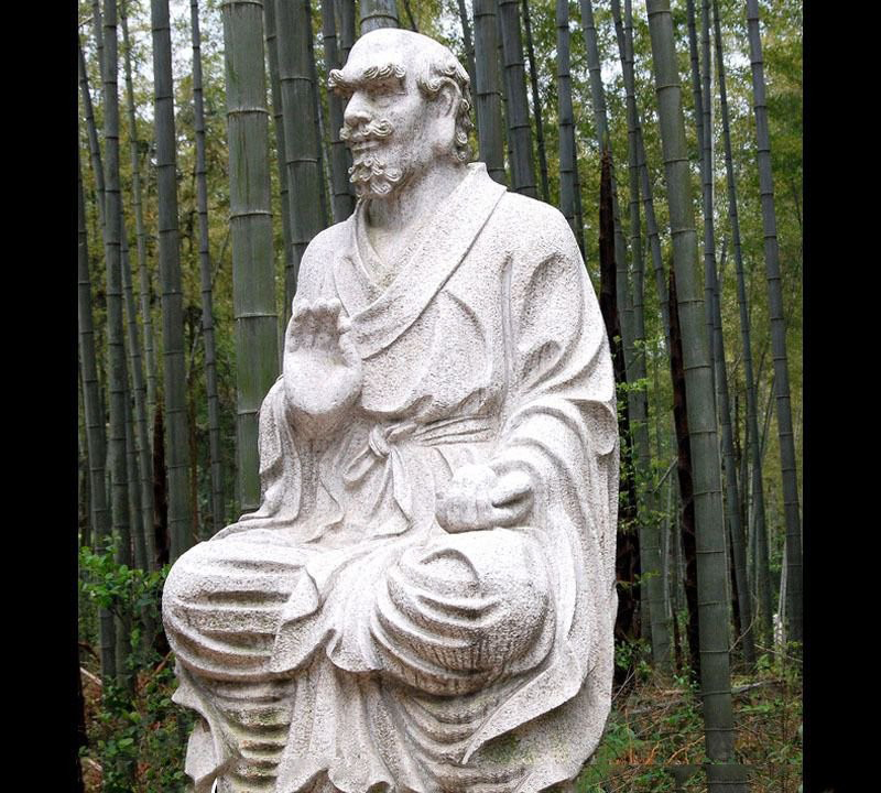 石雕達摩古代名人雕塑-石雕古代人物達摩雕塑高清圖片