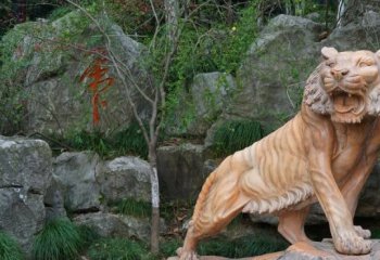 石雕老虎公園動物-石雕老虎動物雕塑