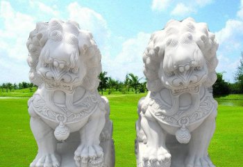 漢白玉小獅子石雕-漢白玉小獅子石雕