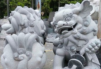 石雕獻(xiàn)錢獅-石雕獻(xiàn)錢獅南方獅子雕塑