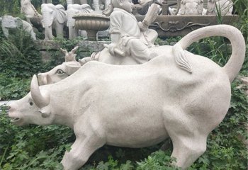 石雕牛雕刻-石雕牛-公園動物牛石雕