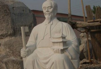 石雕木匠祖師魯班-石雕魯班古代名人雕像